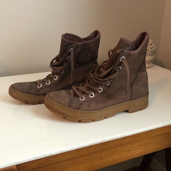 converse mens leather boots